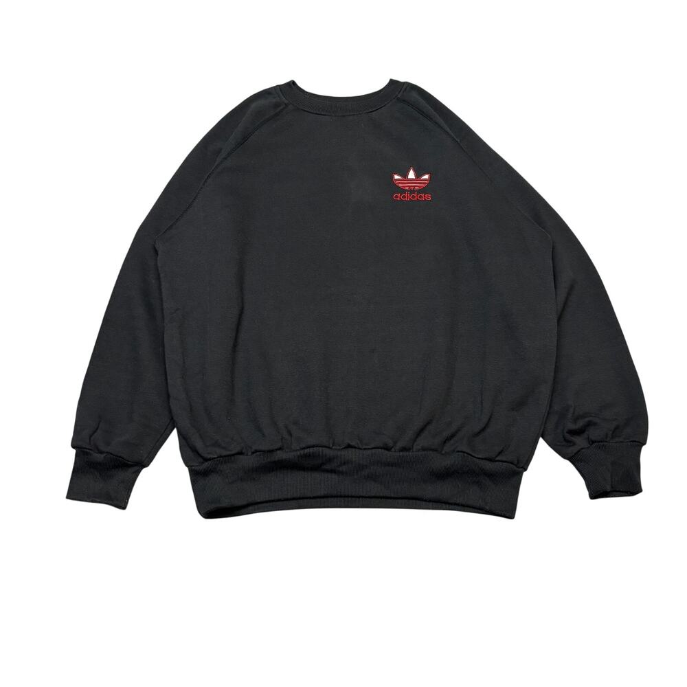 Vintage Adidas Trefoil Crewneck Sweatshirt Men's Large Raglan 80s 90s Streetwear